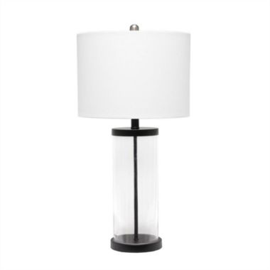Elegant Designs Enclosed Glass Table Lamp, Black. View a larger version of this product image.
