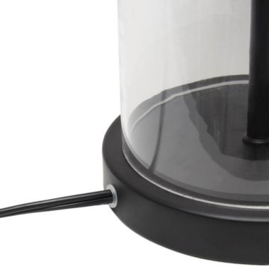 Elegant Designs Enclosed Glass Table Lamp, Black. View a larger version of this product image.