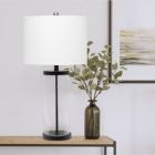 Alternate image 2 for Elegant Designs Enclosed Glass Table Lamp, Black