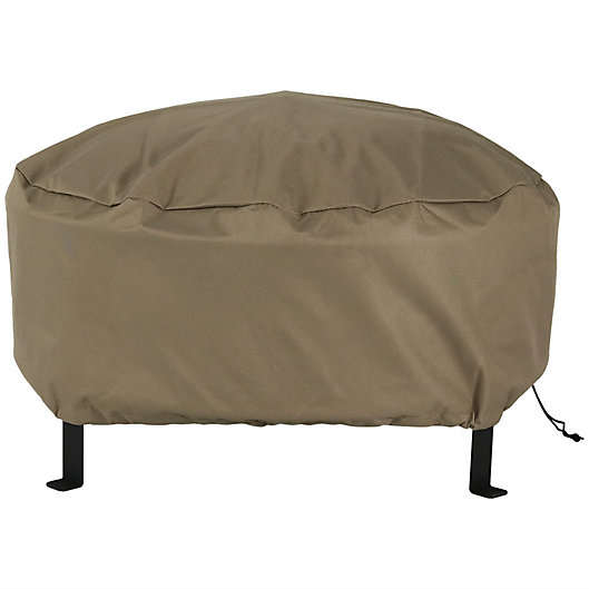 Round Fire Pit Cover Khaki 40 Inch, 40 Inch Fire Pit Lid