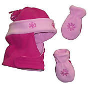 NICE CAPS Toddler Girls and Baby Headwear Hat and Mitten Cold Weather Winter Snow Accessory Set