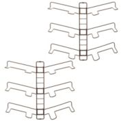 mDesign Metal Shoe Display & Storage Rack, 3 Tier, Wall Mount, 2 Pack