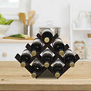 Kitcheniva Wooden 8 Bottle Wine Rack Counter Table Top