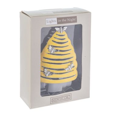 Ganz Yellow Bee Skep Honeycomb Zinc Metal Plug in Night Light 5 Inch. View a larger version of this product image.