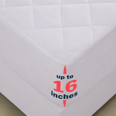 Lux Decor Collection Mattress Pad upto 16 Inches Deep Pocket Mattress Topper (California-King, White). View a larger version of this product image.