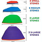 Alternate image 1 for Sunny & Fun 15pc Premium Balance Stepping Stones for Kids, Obstacle Course Stones w/Non-Slip Bottom