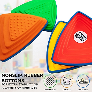 Sunny & Fun 15pc Premium Balance Stepping Stones for Kids, Obstacle Course Stones w/Non-Slip Bottom. View a larger version of this product image.