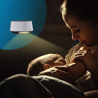 Letsfit White Noise Machine with Adjustable Night Light for Sleeping  14 High Fidelity Sleep Machine Soundtracks, Timer and Memory Feature T126L - Black. View a larger version of this product image.