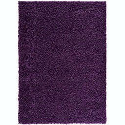 L'baiet Indoor Polypropylene Lyra Purple Shag 5' x 7' Rug