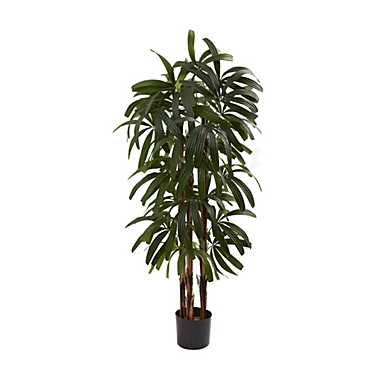 Nearly Natural 4&#39; Raphis Palm Tree. View a larger version of this product image.