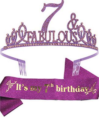 5th Birthday for Girl 5 Year Old Birthday Party Supplies “It’s My 5th Birthday” Satin Sash and Tiara Birthday Crown for 5th Birthday Party Supplies and Decorations 5th Birthday Girl Tiara and Sash 