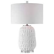 Contemporary Home Living 27" Contemporary Table Lamp with White Drum Shade