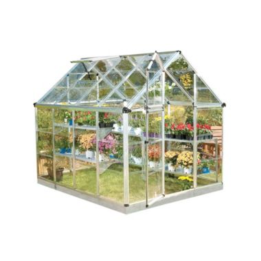 Palram - Canopia Snap & Grow 6' x 8' Greenhouse - Silver. View a larger version of this product image.