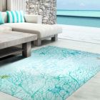 Alternate image 1 for Homefires Decorative Indoor/Outdoor Accent Rug Coral Sea Aqua - 20" X 30"