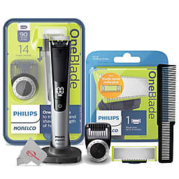Philips Norelco Oneblade Pro Hybrid Electric Trimmer and Shaver with 1 Pack Replacement Blade & Comb