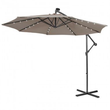 Hooya Imp.& Exp. 10 Feet Patio Solar Powered Cantilever Umbrella with Tilting System. View a larger version of this product image.