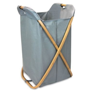 Oceanstar Design Group Oceanstar Bamboo Folding X-Frame Laundry Hamper Sorter. View a larger version of this product image.