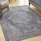 Alternate image 1 for Nicole Curtis Machine Washable Series 1 Vintage Indoor Area Rug Light Blue Multi 6' x 9'