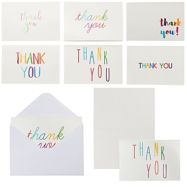 Juvale Rainbow Thank You Cards with Envelopes, Bulk Boxed Set (4x6 In, 144 Pack). View a larger version of this product image.