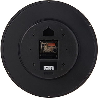 Seiko 12" Black Framed Luminous Numbered Wall Clock. View a larger version of this product image.