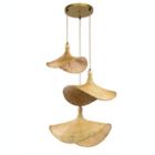 Alternate image 0 for ELE Light & Decor Ellie 3- Lights Tan Pendant Design Pendant Light with Rattan Shade