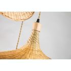 Alternate image 2 for ELE Light & Decor Ellie 3- Lights Tan Pendant Design Pendant Light with Rattan Shade