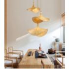 Alternate image 3 for ELE Light & Decor Ellie 3- Lights Tan Pendant Design Pendant Light with Rattan Shade