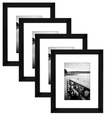 Americanflat 8x10 Picture Frame in White Displays 5x7 with Mat and 8x10 wit... 