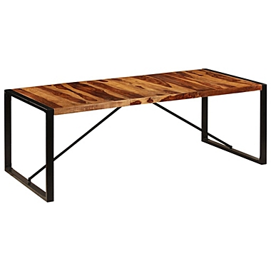 vidaXL Dining Table 86.6"x39.4"x29.5" Solid Sheesham Wood. View a larger version of this product image.