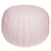 mDesign Unstuffed Round Ottoman Pouf Footstool Seat Cover Storage