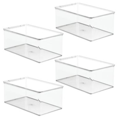 mDesign Plastic Stackable Toy Storage Bin Box with Lid, 5" High, 4 Pack. View a larger version of this product image.