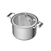 CookCraft 8 QT Stock Pot with Glass Latch Lid