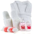Alternate image 1 for Freida and Joe Bath & Body Spa Gift Set in Pink Peony Fragrance with Luxury Bathrobe & Slippers