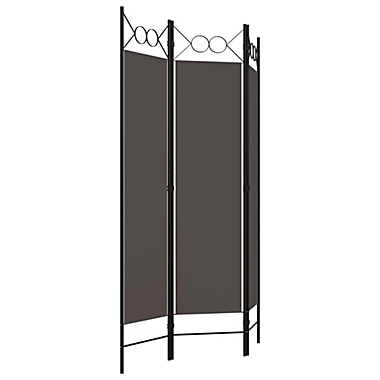 vidaXL 3-Panel Room Divider Anthracite 47.2"x70.9". View a larger version of this product image.