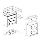 Alternate image 3 for South Shore South Shore Angel Changing Table And 4-Drawer Chest Set - Pure White