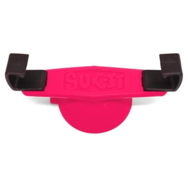 SUC-IT Patented Silicone Suction Cup Phone Holder Stand - Pink with Black Clips. View a larger version of this product image.