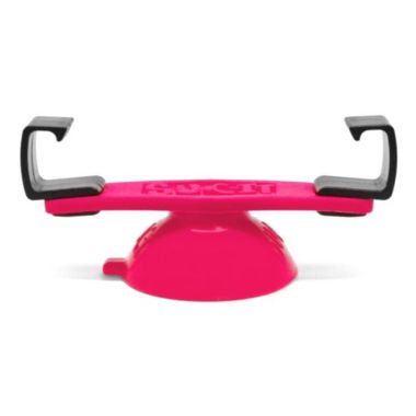 SUC-IT Patented Silicone Suction Cup Phone Holder Stand - Pink with Black Clips. View a larger version of this product image.