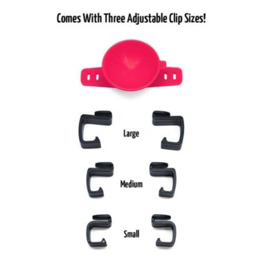 SUC-IT Patented Silicone Suction Cup Phone Holder Stand - Pink with Black Clips. View a larger version of this product image.