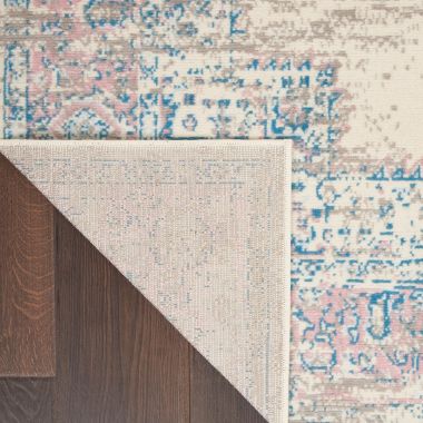 Nourison Grafix GRF14 Ivory/Pink Area Rug 6' x 9'. View a larger version of this product image.