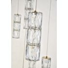 Alternate image 3 for Elegant Lighting Polaris LED light Gold Pendant Clear Crystal