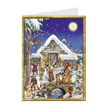 Sellmer Christmas Greeting Musicians Postcard Advent Calendar - 5.75" x  4.25"W x .1"D | Bed Bath & Beyond