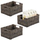 Alternate image 2 for mDesign Woven Ombre Pantry Bin Basket, 3 Pack