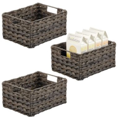 mDesign Woven Ombre Pantry Bin Basket, 3 Pack. View a larger version of this product image.