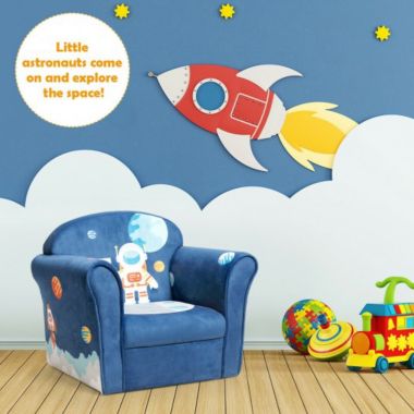 Costway Kids Astronaut Armrest Upholstered Couch. View a larger version of this product image.