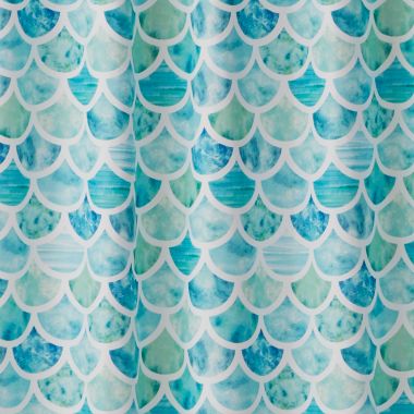 SKL Home Saturday Knight Ltd Ocean Watercolor Scales Shower Curtain - 70x72", Multi. View a larger version of this product image.