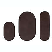 Better Trends Alpine Collection 3 Piece Rug Set in Chocolate Solid