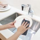 Alternate image 1 for PiccoCasa Honeycombs Design Cotton Waffle Weave Dishcloths Kitchen Dish Towels, 6 Pack Waffle Weave Dish Towels for Drying Dishes Super Soft Absorbent Quick Drying Kitchen Towels Set, 13 x 13 Inch, Gray