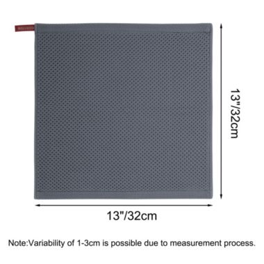 PiccoCasa Honeycombs Design Cotton Waffle Weave Dishcloths Kitchen Dish Towels, 6 Pack Waffle Weave Dish Towels for Drying Dishes Super Soft Absorbent Quick Drying Kitchen Towels Set, 13 x 13 Inch, Gray. View a larger version of this product image.