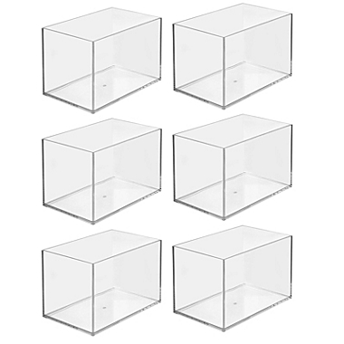 mDesign Plastic Storage Desk Organizer Bin for Home, Office - 6 Pack, Clear. View a larger version of this product image.