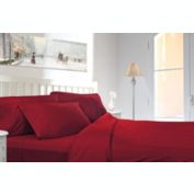 Infinity Merch Deep Pocket Bed Sheet Set Spilt King Size Burgundy Red